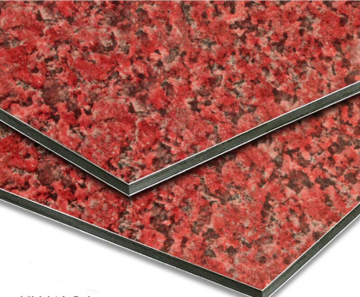 مراقبة صارمة للجودة لوحة الرخام من الألومنيوم ACM / ACP 1250 * 2500mm ، لامع عالي ، مقاوم للحريق لتزيين المترو