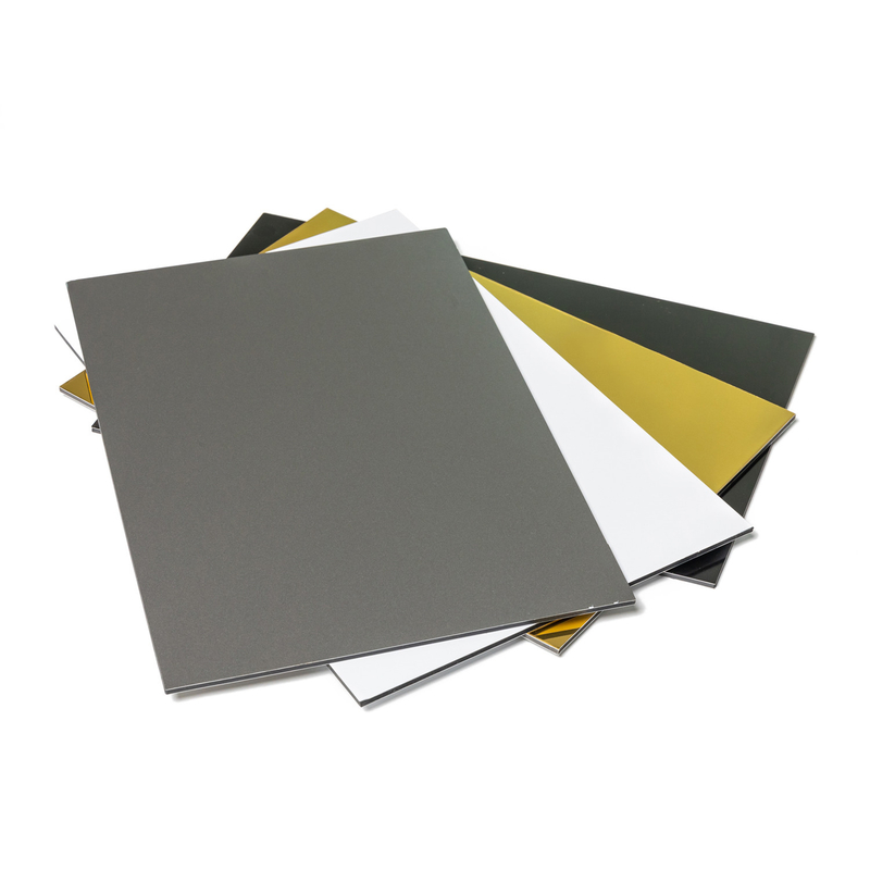 PE PVDF اللون الرمادي ألومنيوم اللوحة المركبة acm acp مع 3mm / 4mm / 5mm