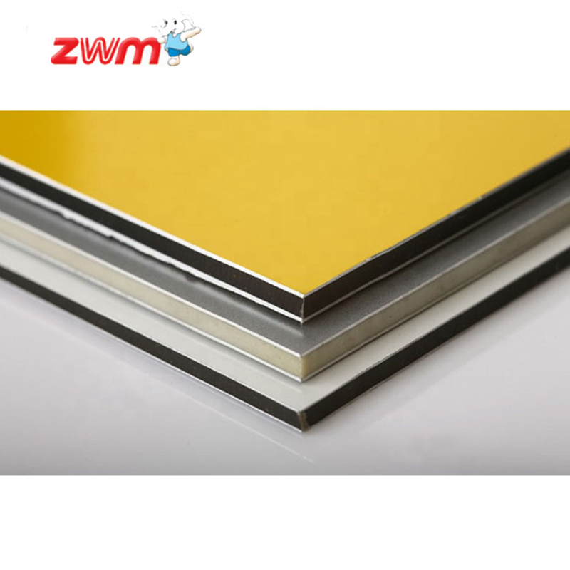 4mm PE PVDF مغلفة ألومنيوم اللوحة المركبة غير قابلة للكسر / الانحناء ACP للمباني