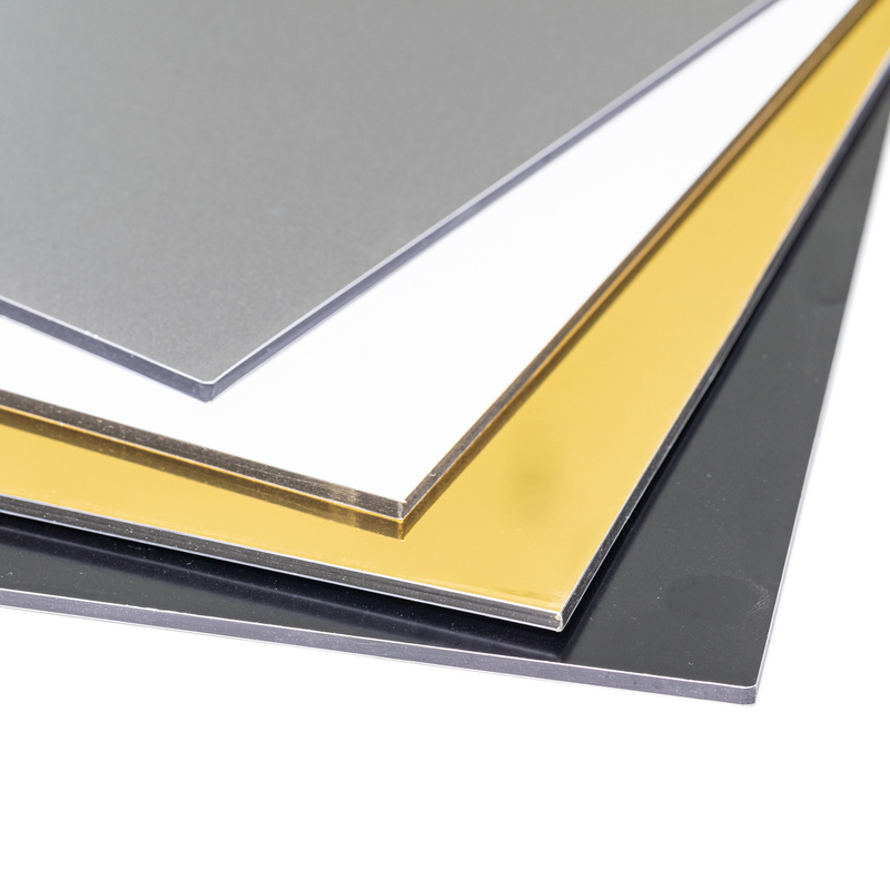 4 × 0.20mm ألومنيوم اللوحة المركبة ACP لللوحات الجدارية ومواد البناء