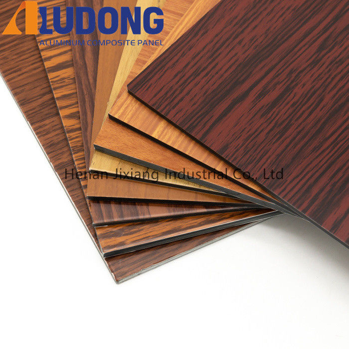 In Stock 1220*2440mm Aluminium Composite Panels Wood Pattern, High Strength Mould Proof for Interior Decoration CE Certified