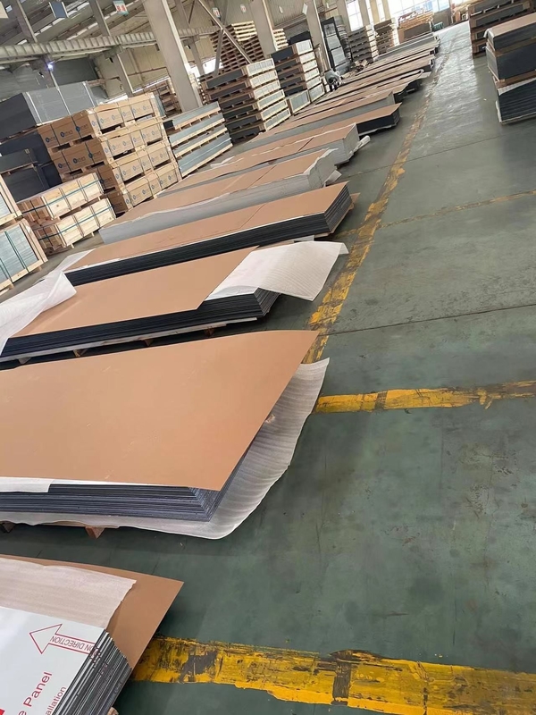 لوح الألمنيوم المركب Aluco Bond مع الفولاذ المصقول الذهبي المصقول جميع الألوان المصقولة